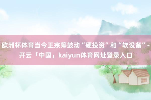 欧洲杯体育当今正宗筹鼓动“硬投资”和“软设备”-开云「中国」kaiyun体育网址登录入口